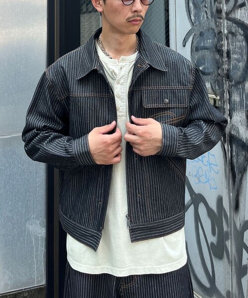 CIAOPANIC(チャオパニック)の「【cian denim/シアンデニム】クロップドデニムジャケット(デニムジャケット・メンズ・ブラウン/インディゴブルー/グレー・LARGE/MEDIUM/SMALL)」の22枚目の写真