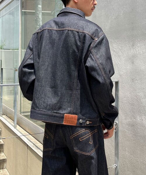 CIAOPANIC(チャオパニック)の「【cian denim/シアンデニム】クロップドデニムジャケット(デニムジャケット・メンズ・ブラウン/インディゴブルー/グレー・LARGE/MEDIUM/SMALL)」の7枚目の写真