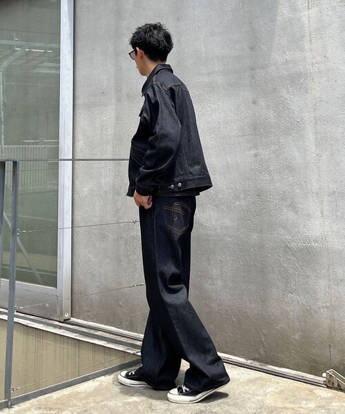 CIAOPANIC(チャオパニック)の「【cian denim/シアンデニム】クロップドデニムジャケット(デニムジャケット・メンズ・ブラウン/インディゴブルー/グレー・LARGE/MEDIUM/SMALL)」の9枚目の写真