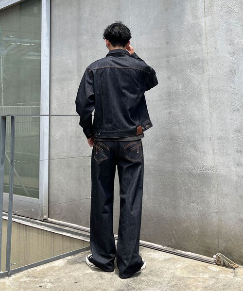 CIAOPANIC(チャオパニック)の「【cian denim/シアンデニム】クロップドデニムジャケット(デニムジャケット・メンズ・ブラウン/インディゴブルー/グレー・LARGE/MEDIUM/SMALL)」の10枚目の写真