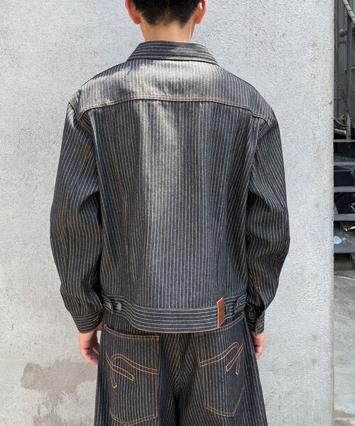 CIAOPANIC(チャオパニック)の「【cian denim/シアンデニム】クロップドデニムジャケット(デニムジャケット・メンズ・ブラウン/インディゴブルー/グレー・LARGE/MEDIUM/SMALL)」の13枚目の写真