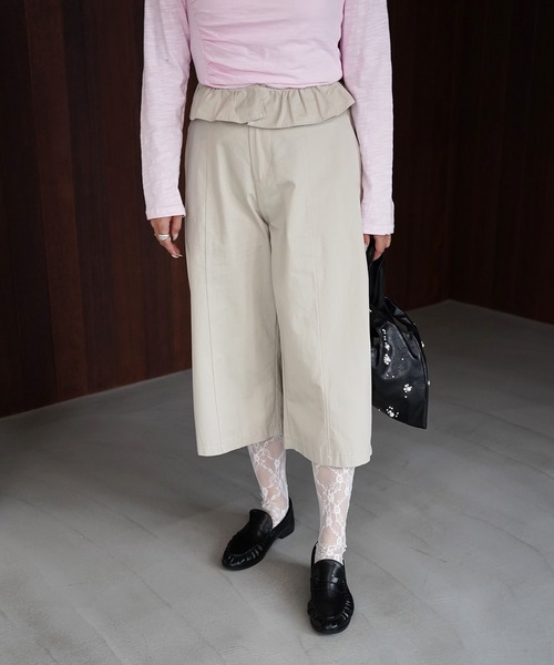 SANSeLF(サンセルフ)の「【SANSeLF】ウエストフリルハーフパンツ saw26a014(その他パンツ・レディース・ベージュ/ダークグレー・FREE)」の22枚目の写真