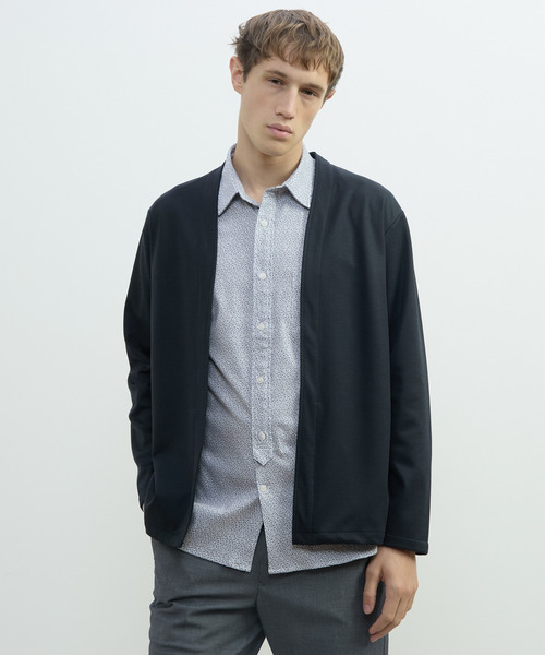 MEN'S MELROSE(メンズメルローズ)の「エアリーシリーズボタンレスカーディガン(カーディガン/ボレロ・メンズ・チャコールグレー/ネイビー/ブラウン・3/4)」の3枚目の写真