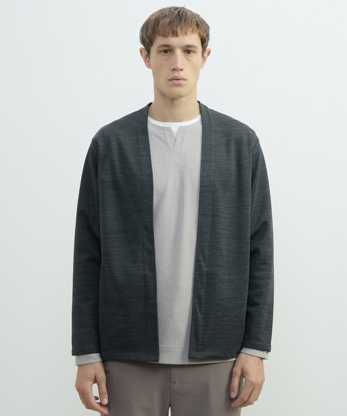 MEN'S MELROSE(メンズメルローズ)の「エアリーシリーズボタンレスカーディガン(カーディガン/ボレロ・メンズ・チャコールグレー/ネイビー/ブラウン・3/4)」の6枚目の写真