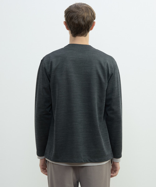 MEN'S MELROSE(メンズメルローズ)の「エアリーシリーズボタンレスカーディガン(カーディガン/ボレロ・メンズ・チャコールグレー/ネイビー/ブラウン・3/4)」の8枚目の写真