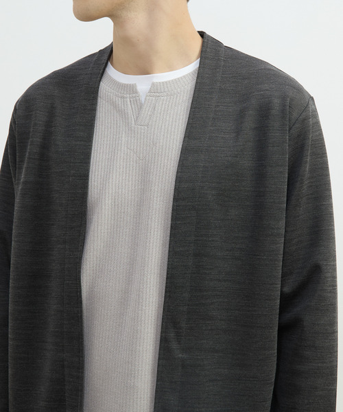 MEN'S MELROSE(メンズメルローズ)の「エアリーシリーズボタンレスカーディガン(カーディガン/ボレロ・メンズ・チャコールグレー/ネイビー/ブラウン・3/4)」の10枚目の写真