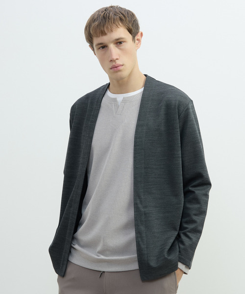 MEN'S MELROSE(メンズメルローズ)の「エアリーシリーズボタンレスカーディガン(カーディガン/ボレロ・メンズ・チャコールグレー/ネイビー/ブラウン・3/4)」の12枚目の写真