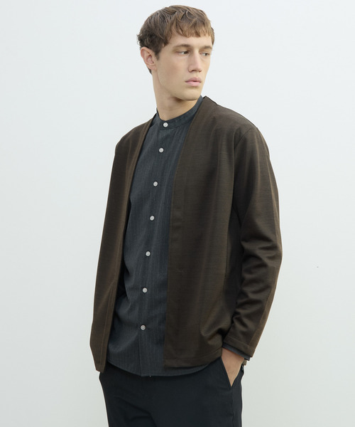 MEN'S MELROSE(メンズメルローズ)の「エアリーシリーズボタンレスカーディガン(カーディガン/ボレロ・メンズ・チャコールグレー/ネイビー/ブラウン・3/4)」の20枚目の写真
