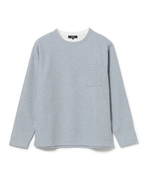 BEAMS HEART(ビームスハート)の「起毛 フェイクレイヤー ロングスリーブTシャツ(Tシャツ/カットソー・メンズ・ブルー系その他/グリーン系その他/ネイビー・XL/L/M)」の3枚目の写真