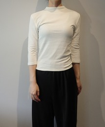 CLANE MOCK NECK MID SLEEVE TOPS