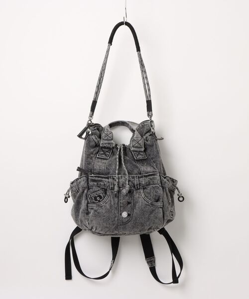 Desigual(デシグアル)の「Denim Wash Multi-way Backpack / デニムウォッシュマルチウェイバックパック(バックパック/リュック・レディース・ブラック・FREE)」の9枚目の写真