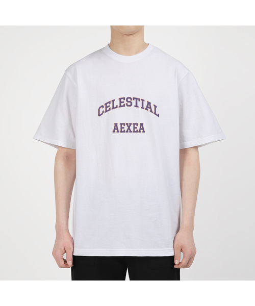 AEXEA(アクシー)の「ハヌルの半袖Tシャツ F05BRD_ABX11041(Tシャツ/カットソー・メンズ・ブルー/ホワイト/グレー系その他/ブラック・S/XL/L/M)」の2枚目の写真
