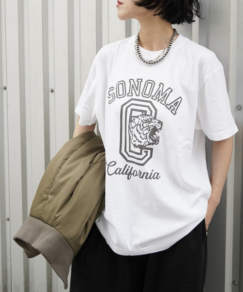 JOURNAL STANDARD LUXE(ジャーナルスタンダード ラックス)の「《追加》SONOMA Print T(Tシャツ/カットソー・レディース・ホワイト/ブラック・FREE)」の5枚目の写真