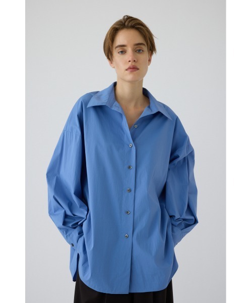 RIM.ARK(リムアーク)の「Neck open oversized SH(ネック オープン オーバーサイズ シャツ)(シャツ/ブラウス・レディース・ホワイト/ブルー/グレー・FREE)」の10枚目の写真