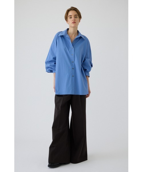 RIM.ARK(リムアーク)の「Neck open oversized SH(ネック オープン オーバーサイズ シャツ)(シャツ/ブラウス・レディース・ホワイト/ブルー/グレー・FREE)」の13枚目の写真