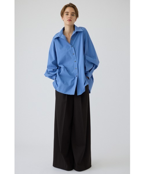 RIM.ARK(リムアーク)の「Neck open oversized SH(ネック オープン オーバーサイズ シャツ)(シャツ/ブラウス・レディース・ホワイト/ブルー/グレー・FREE)」の14枚目の写真