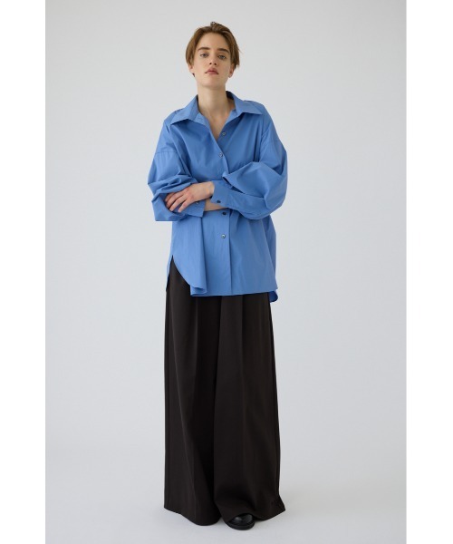 RIM.ARK(リムアーク)の「Neck open oversized SH(ネック オープン オーバーサイズ シャツ)(シャツ/ブラウス・レディース・ホワイト/ブルー/グレー・FREE)」の15枚目の写真