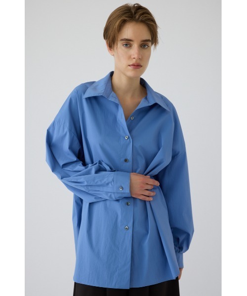 RIM.ARK(リムアーク)の「Neck open oversized SH(ネック オープン オーバーサイズ シャツ)(シャツ/ブラウス・レディース・ホワイト/ブルー/グレー・FREE)」の17枚目の写真