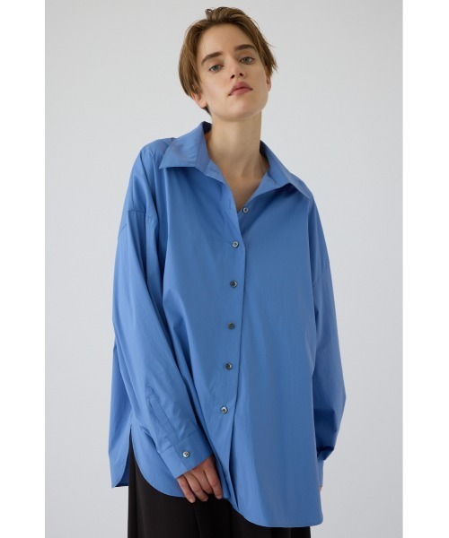 RIM.ARK(リムアーク)の「Neck open oversized SH(ネック オープン オーバーサイズ シャツ)(シャツ/ブラウス・レディース・ホワイト/ブルー/グレー・FREE)」の18枚目の写真