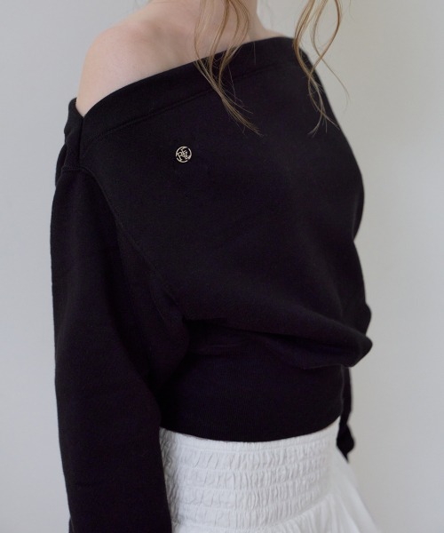 ROSEFRANTZ（ロゼフランツ）の「クロップオフショルダースウェットシャツ [ブラック]（スウェット・レディース・ブラック・OS）」の11枚目の写真