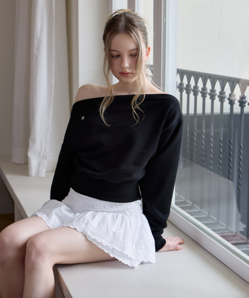 ROSEFRANTZ（ロゼフランツ）の「クロップオフショルダースウェットシャツ [ブラック]（スウェット・レディース・ブラック・OS）」の18枚目の写真