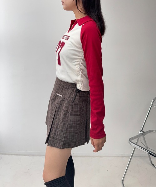 AS KNOW AS plus(アズノゥアズプラス)の「☆サイドドロストVネックロンT(Tシャツ/カットソー・レディース・レッド系/ネイビー系/ブラック系・FREE)」の11枚目の写真