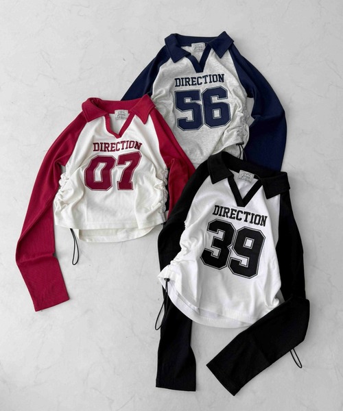 AS KNOW AS plus(アズノゥアズプラス)の「☆サイドドロストVネックロンT(Tシャツ/カットソー・レディース・レッド系/ネイビー系/ブラック系・FREE)」の22枚目の写真