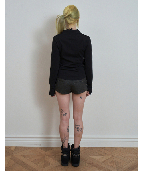SETUP-EXE(セットアップイーエックスイー)の「LETTERING LOGO SHIRT / BLACK(シャツ/ブラウス・レディース・その他・OS)」の3枚目の写真