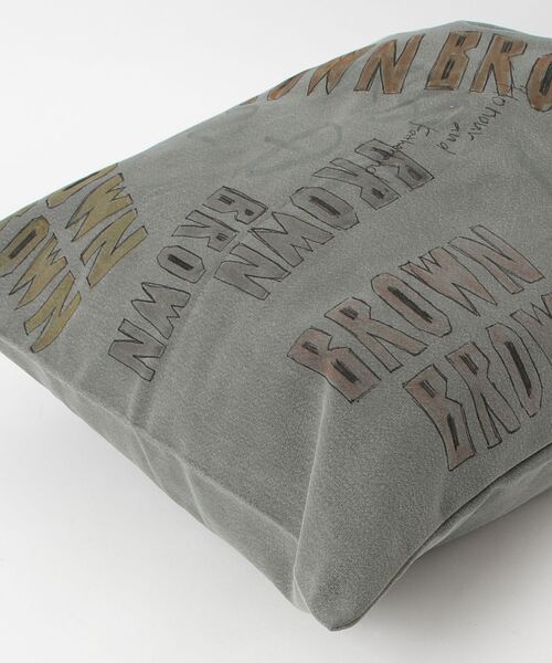 BrownBrown（ブラウンブラウン）の「【BrownBrown】ブラウンブラウン/ 落書きリメイクトート巾着バック (BB)（ショルダーバッグ・メンズ・カーキ・FREE）」の3枚目の写真