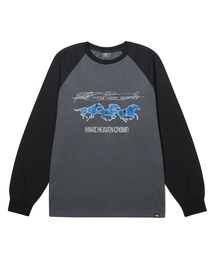 PD ブルーホース ラグラン長袖Tシャツ 4色
