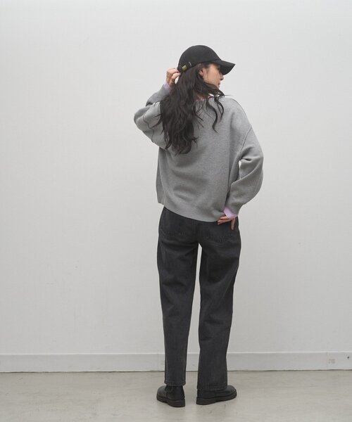 CIAOPANIC TYPY(チャオパニックティピー)の「∴フェイクレイヤードスウェットライクニット(ニット/セーター・レディース・ブラック/ブラウン/グレー/レッド/オフホワイト/ピンク/グリーン/アイボリー・ONE SIZE)」の9枚目の写真