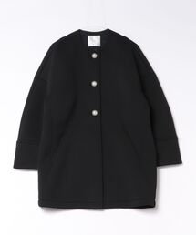PICCIN PERLA（ピッチンペルラ）の「ビッグパールボタン切り替えダンボールコート（ノーカラーコート）」