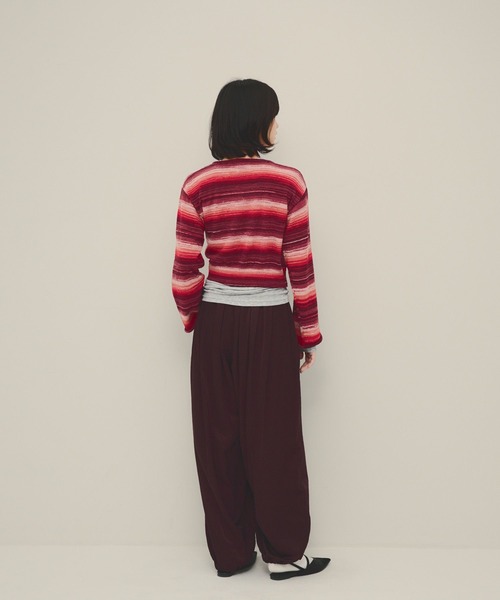 eL（エル）の「【eL】12G Border Layered Cardigan/1070201（カーディガン/ボレロ・レディース・ブルー系その他/レッド系その他・FREE）」の5枚目の写真