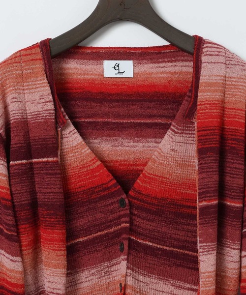 eL（エル）の「【eL】12G Border Layered Cardigan/1070201（カーディガン/ボレロ・レディース・ブルー系その他/レッド系その他・FREE）」の14枚目の写真
