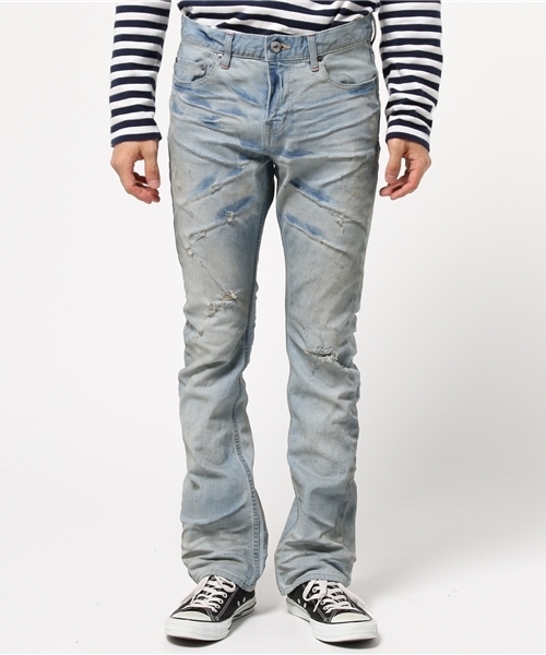 JACKROSE(ジャックローズ)の「ハイパーストレッチパンクロックシューカットデニム(デニムパンツ・メンズ・サックスブルー/インディゴブルー・XL/S/L/M)」の10枚目の写真
