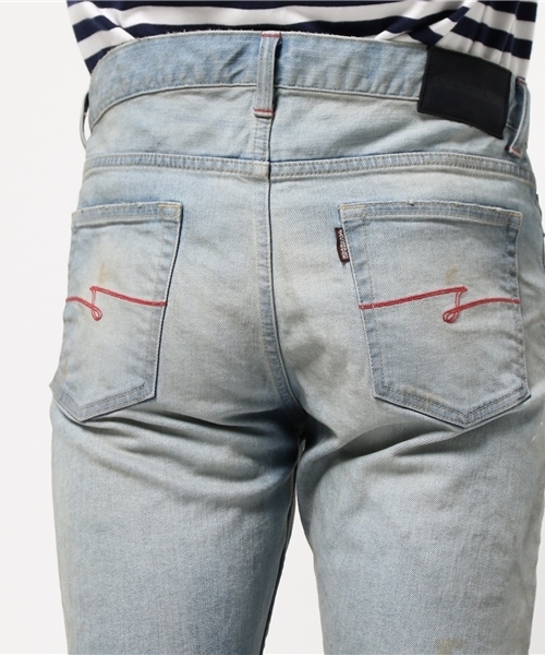 JACKROSE(ジャックローズ)の「ハイパーストレッチパンクロックシューカットデニム(デニムパンツ・メンズ・サックスブルー/インディゴブルー・XL/S/L/M)」の3枚目の写真