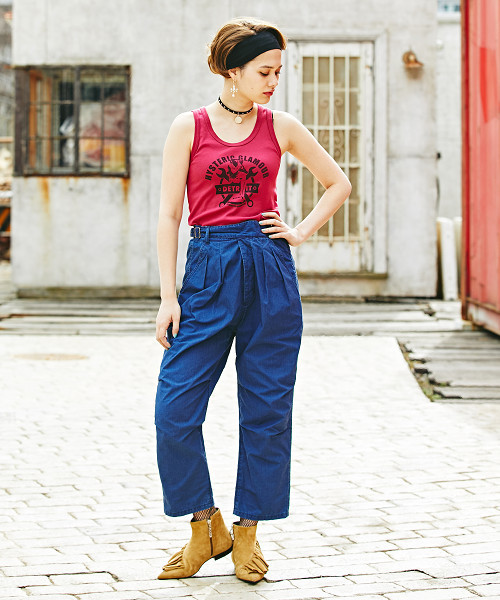 HYSTERIC GLAMOUR(ヒステリックグラマー)の「2タック九分丈PT(その他パンツ・レディース・インディゴブルー/カーキ/ブラック・X-SMALL/SMALL/MEDIUM)」の8枚目の写真