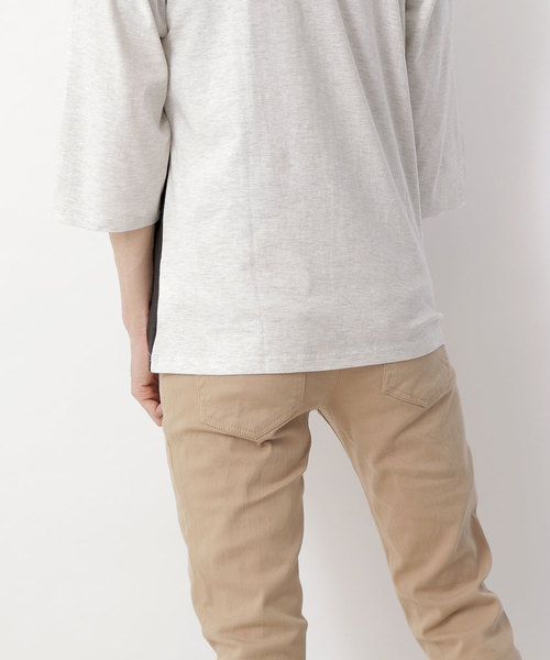 MONO-MART（モノマート）の「Uネックグラデーションカットソー(3/4スリーブ)（Tシャツ/カットソー・メンズ・ブルー/ブラック/ブルーグリーン/ネイビー/ワイン/グリーン・M/L）」の15枚目の写真