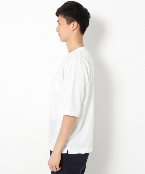 GLOBAL WORK（グローバルワーク）の「【吸水速乾】リップル5分袖TEE/743584（Tシャツ/カットソー・メンズ・ネイビー/ダークブラウン/ブラック/ホワイト・MEDIUM/SMALL/LARGE/X-LARGE）」の18枚目の写真