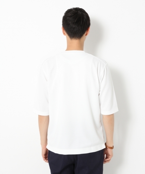 GLOBAL WORK（グローバルワーク）の「【吸水速乾】リップル5分袖TEE/743584（Tシャツ/カットソー・メンズ・ネイビー/ダークブラウン/ブラック/ホワイト・MEDIUM/SMALL/LARGE/X-LARGE）」の19枚目の写真