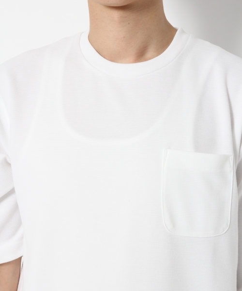 GLOBAL WORK（グローバルワーク）の「【吸水速乾】リップル5分袖TEE/743584（Tシャツ/カットソー・メンズ・ネイビー/ダークブラウン/ブラック/ホワイト・MEDIUM/SMALL/LARGE/X-LARGE）」の20枚目の写真