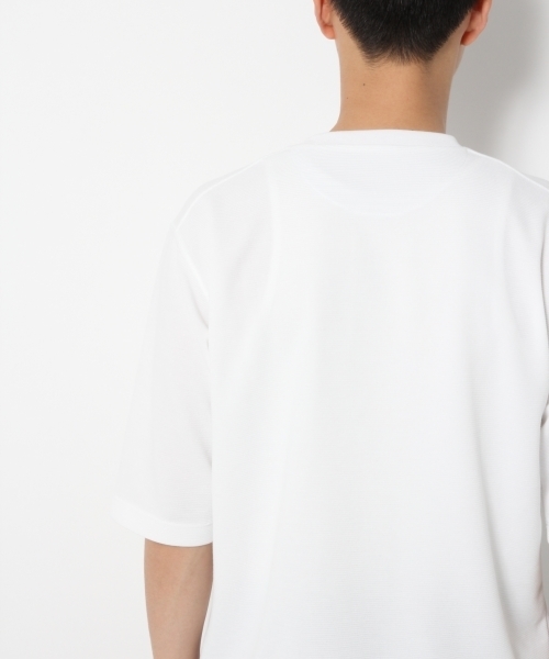 GLOBAL WORK（グローバルワーク）の「【吸水速乾】リップル5分袖TEE/743584（Tシャツ/カットソー・メンズ・ネイビー/ダークブラウン/ブラック/ホワイト・MEDIUM/SMALL/LARGE/X-LARGE）」の12枚目の写真