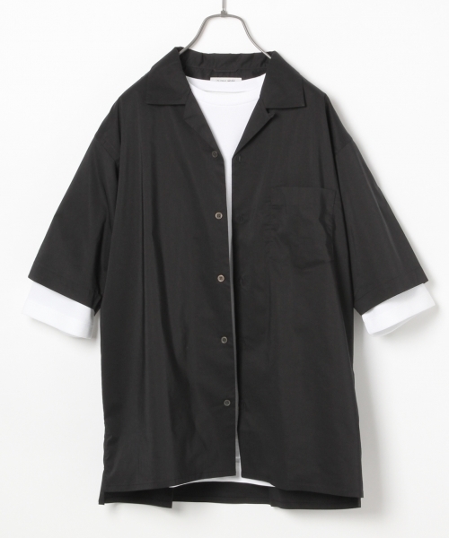 GLOBAL WORK（グローバルワーク）の「【吸水速乾】リップル5分袖TEE/743584（Tシャツ/カットソー・メンズ・ネイビー/ダークブラウン/ブラック/ホワイト・MEDIUM/SMALL/LARGE/X-LARGE）」の8枚目の写真