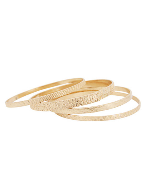 Luz Llena（ラズレナ）の「[4本セット]ナローデザインバングルSET（バングル/リストバンド・レディース・ゴールド/シルバー・ﾌﾘ-）」の2枚目の写真