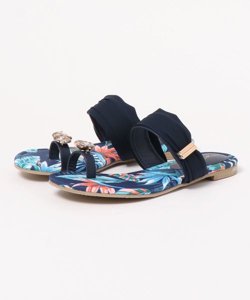 KOBE LETTUCE（コウベレタス）の「親指ビジュー×シフォンベルトフラットサンダル（サンダル・レディース・ホワイト/ブラック/ピンク/その他1/その他2/その他3/シルバー/ブルー/ミント/イエロー/ブラック系その他/その他/グリーン系その他/シルバー系その他・L/S/M/LL）」の21枚目の写真