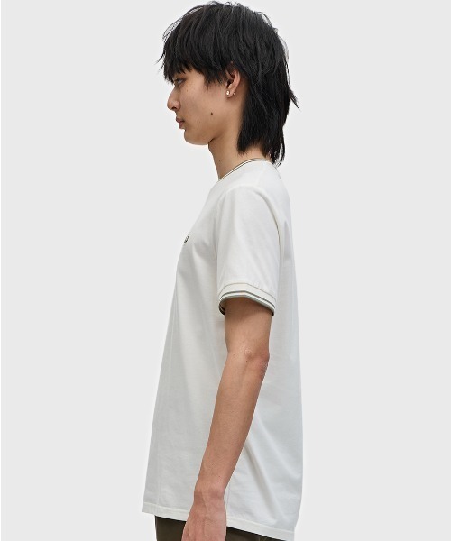 美品　フレッドペリー ツインティップド Tシャツ　ホワイト　S フレッドペリー FRED PERRY Tシャツ カットソー ツイン ティップ
