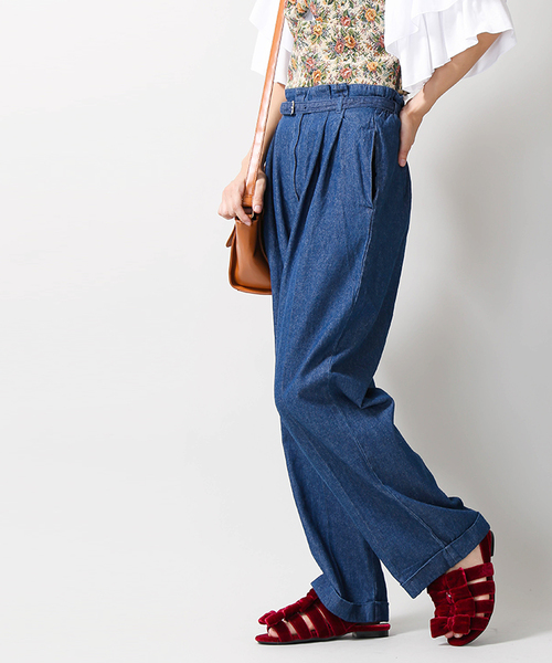 WEGO（ウィゴー）の「WEGO/レトロチェックペグトップパンツ（その他パンツ・レディース・インディゴブルー/グレー系その他2/レッド系その他2/ブラウン系その他2/ダークインディゴブルー/ブラウン系その他3・LARGE/MEDIUM/SMALL）」の5枚目の写真