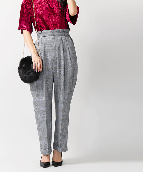 WEGO（ウィゴー）の「WEGO/レトロチェックペグトップパンツ（その他パンツ・レディース・インディゴブルー/グレー系その他2/レッド系その他2/ブラウン系その他2/ダークインディゴブルー/ブラウン系その他3・LARGE/MEDIUM/SMALL）」の17枚目の写真