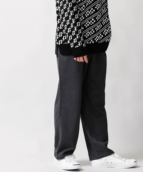 WEGO（ウィゴー）の「WEGO/ストレッチウィンターワイドスラックス（スラックス・メンズ・ブラウン系その他/ブラック/ダークグレー/キャメル・LARGE/MEDIUM/SMALL）」の9枚目の写真