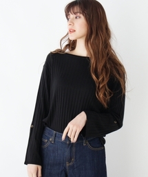 ◆【WEB限定あり】袖ターンバック ニットプルオーバー